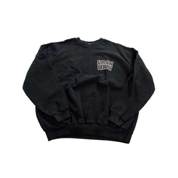 Strawberry Kai Bent Lee Crewneck Sweatshirt in Black - Picture 1 of 5